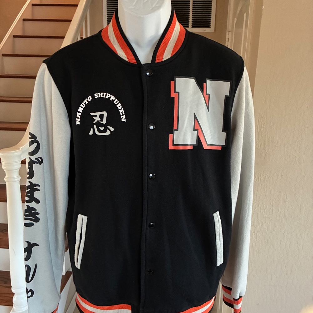 Naruto Shippuden Collection Varsity Track Jacket Y2K Masashi Kishimoto Anime S